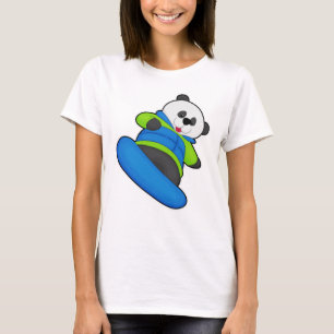 T-shirt Panda a Snowboarder