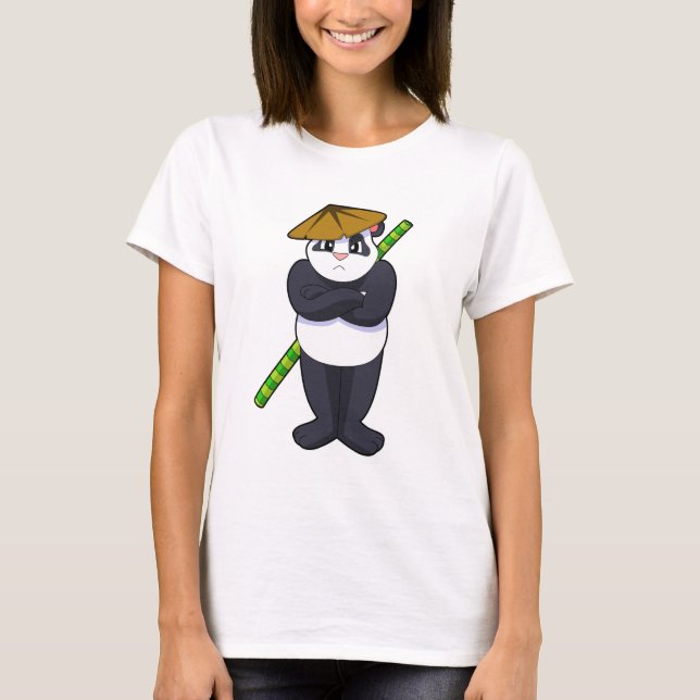 T-shirt Panda à Stick combat Martial arts.PNG (Devant)