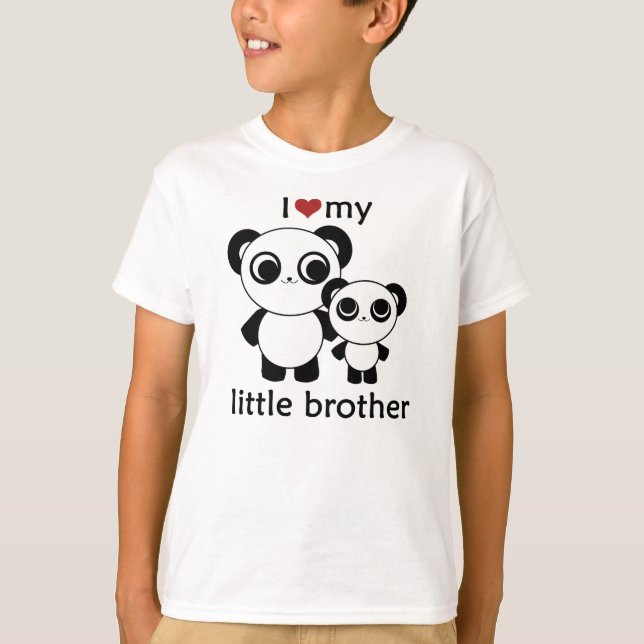 T-shirt Panda - amour d'I mon frère de litte (Devant)