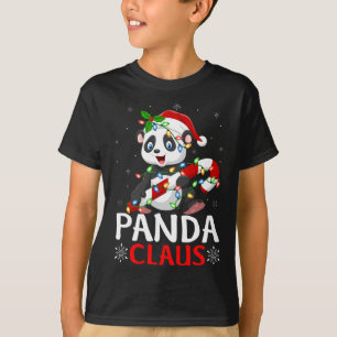 T-shirt Panda Amoureux des animaux Xmas Funny Panda Claus