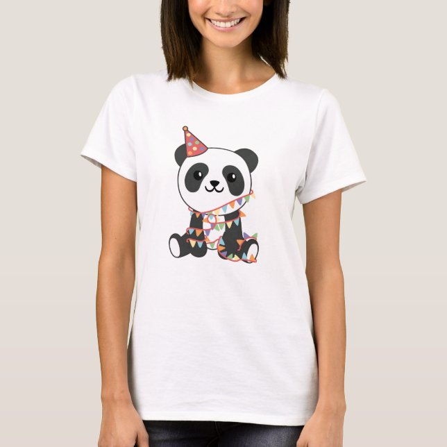 T-shirt Panda Anniversaire Pour Enfants Un Anniversaire (Devant)