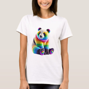 T-shirt Panda Arc-en-Ciel Mignon
