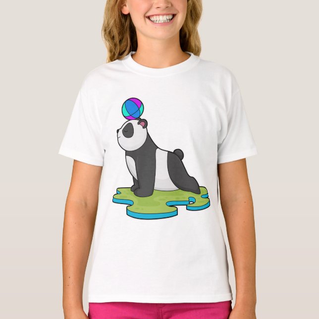 T-shirt Panda at yoga (Devant)