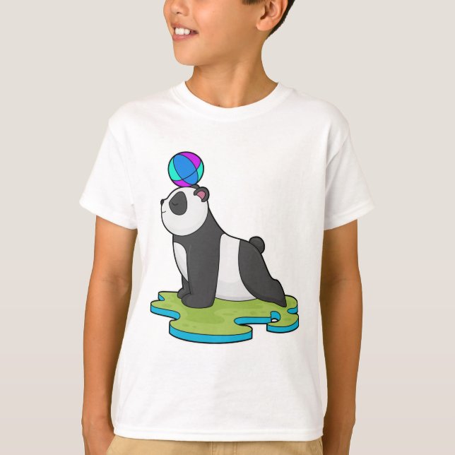 T-shirt Panda at yoga (Devant)
