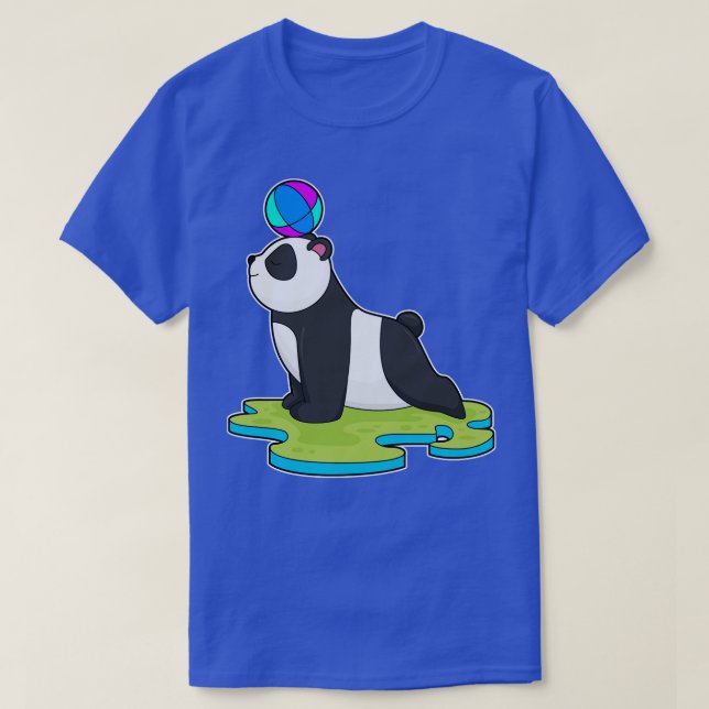 T-shirt Panda at yoga (Design devant)