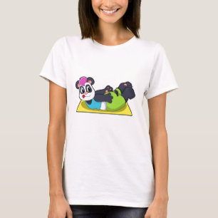 T-shirt Panda au Yoga sur tapis de Yoga