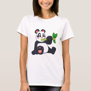 T-shirt Panda avec bambou