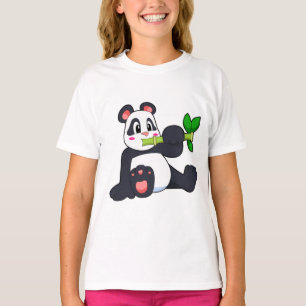 T-shirt Panda avec bambou