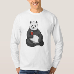 T-shirt Panda avec boisson