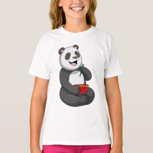 T-shirt Panda avec Bowl Ramen