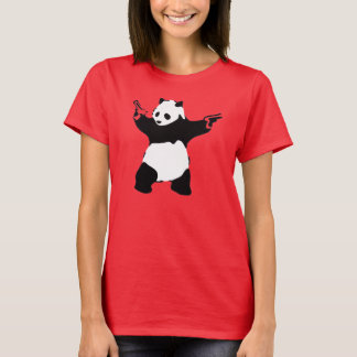 T-shirt Panda avec des armes à feu