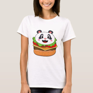 T-shirt Panda avec hamburger