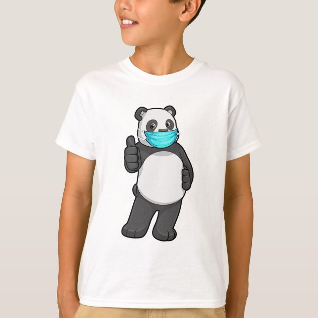 T-shirt Panda avec masque visage (Devant)