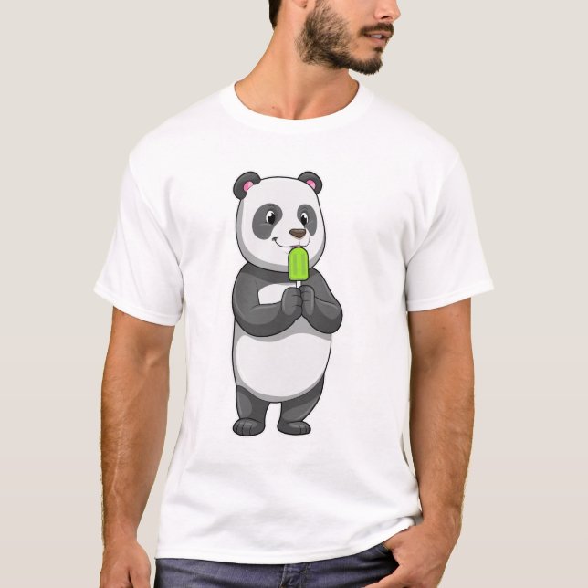 T-shirt Panda avec Popsicle (Devant)
