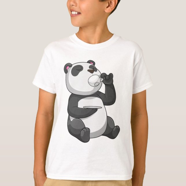 T-shirt Panda avec Tea Cup (Devant)