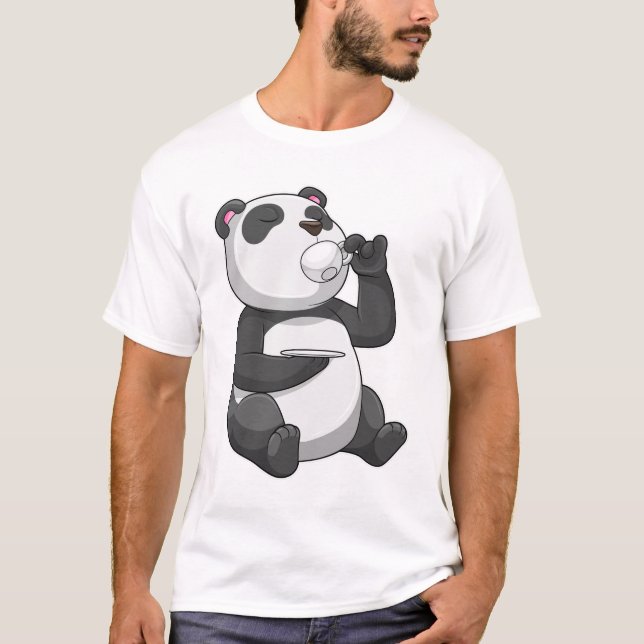 T-shirt Panda avec Tea Cup (Devant)