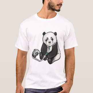 T-shirt Panda Avec Trach Et Ventilateur
