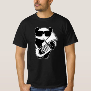 T-shirt Panda Avec Tuba Music Tubaistra Orchestra Tubist