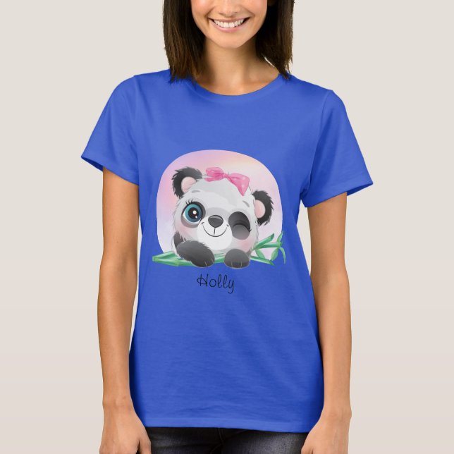 T-shirt Panda Bamboo, un animal mignon    (Devant)