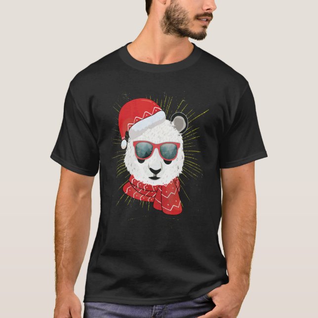 T-shirt Panda Bear Christmas (Devant)