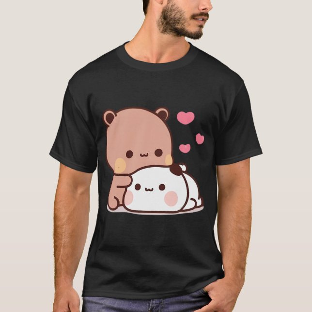 T-shirt Panda Bear Et Brownie True Love Bubu Dudu Couple (Devant)