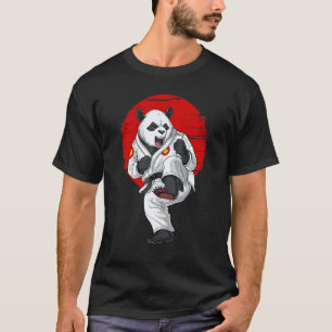 T-shirt Panda Bear Karaté Kickboxing Kung Fu Taekwondo Mar