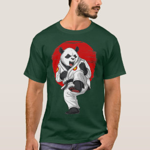 T-shirt Panda Bear Karate Kickboxing Kung Fu Taekwondo Mar