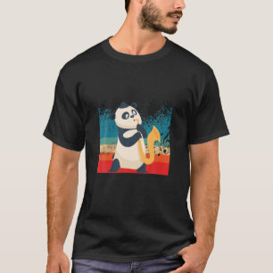T-shirt Panda Bear Saxophone Player Musician Animal Lover