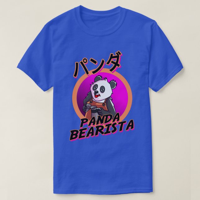 T-shirt Panda Bearista café barista blague (Design devant)