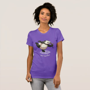 T-shirt Panda Béat Reniflant des Fleurs de Cerisier avec T