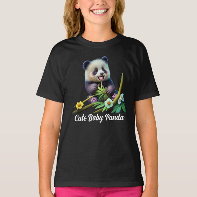 T-shirt Panda bébé mignonne (Devant)