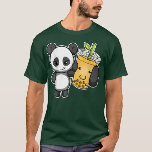 T-shirt Panda Boba Tea Buble Tea Kawaii Anime Japonais Gi