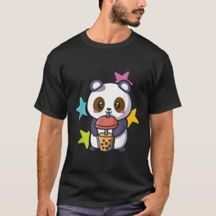 T-shirt Panda Boire Boba Pearl Thé de Lait Bubble Thé