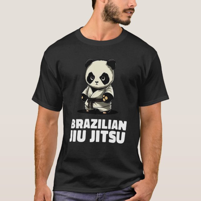 T-shirt Panda Brazilian Jiu Jitsu and Grappling (Devant)