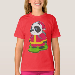 T-shirt Panda Christmas Fire