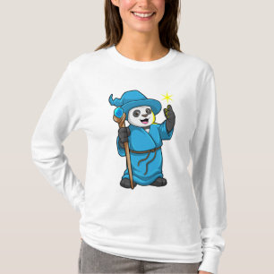 T-shirt Panda comme Assistant avec baguette magique