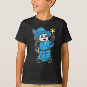 T-shirt Panda comme Assistant avec baguette magique