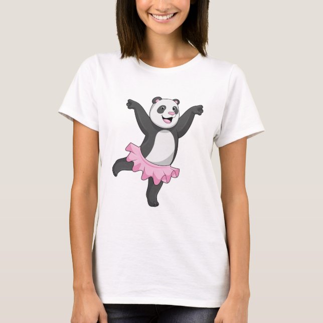 T-shirt Panda comme Ballerina au Ballet (Devant)