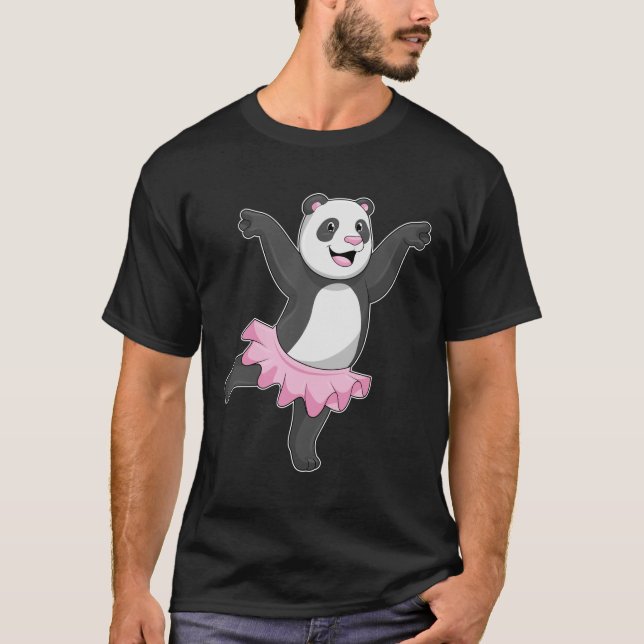 T-shirt Panda comme Ballerina au Ballet (Devant)