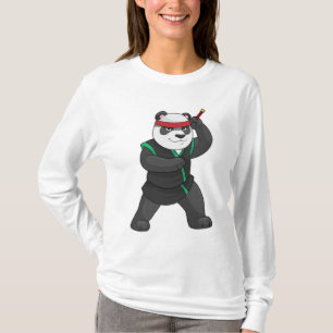 T-shirt Panda comme Ninja en costume
