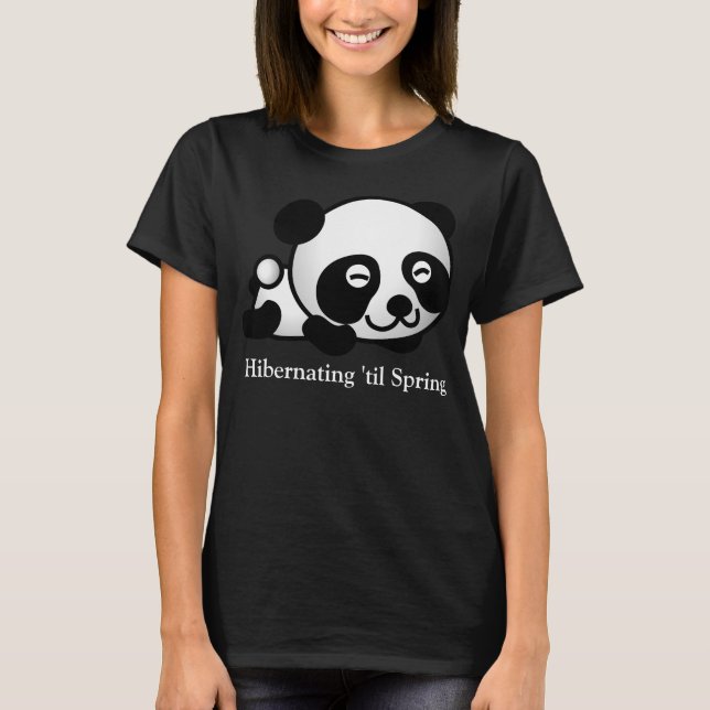 T-shirt Panda couché en hibernation (Devant)