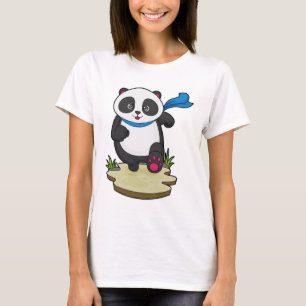 T-shirt Panda coureur avec Écarf
