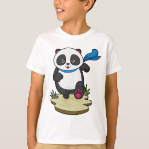 T-shirt Panda coureur avec Écarf