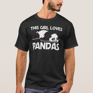 T-shirt Panda Cute Pour Filles Enfants Cub Folivore Animal