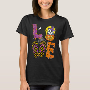 T-shirt Panda d'amour d'Halloween Chapeau de sorcière Soig