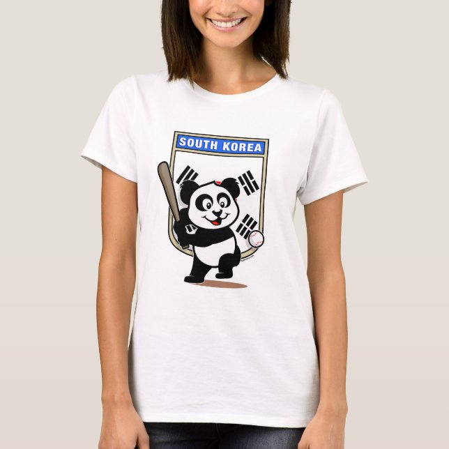 T-shirt Panda de baseball en Corée du Sud (Devant)