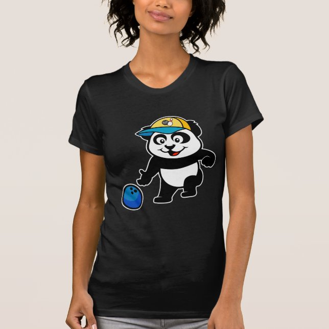 T-shirt Panda de bowling (Devant)