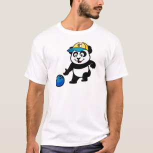 T-shirt Panda de bowling