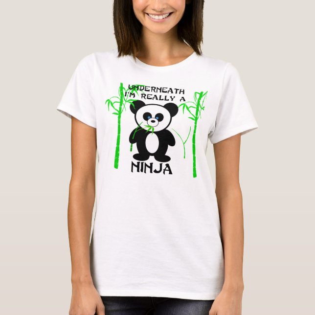T-shirt panda de ninja (Devant)