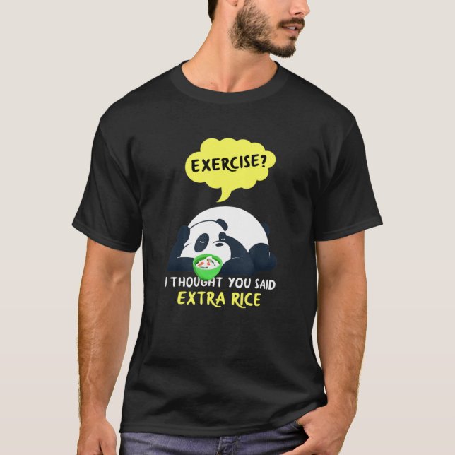 T-shirt Panda de panda de riz extra (Devant)